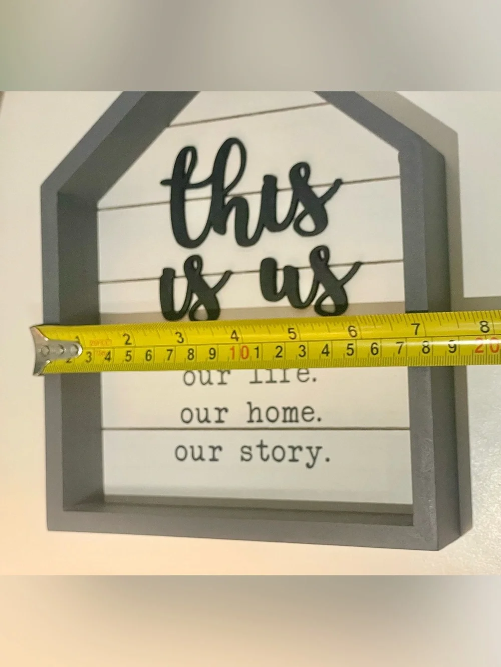 Belle Maison “This Is Us” House-Shaped Tabletop & Wall Décor